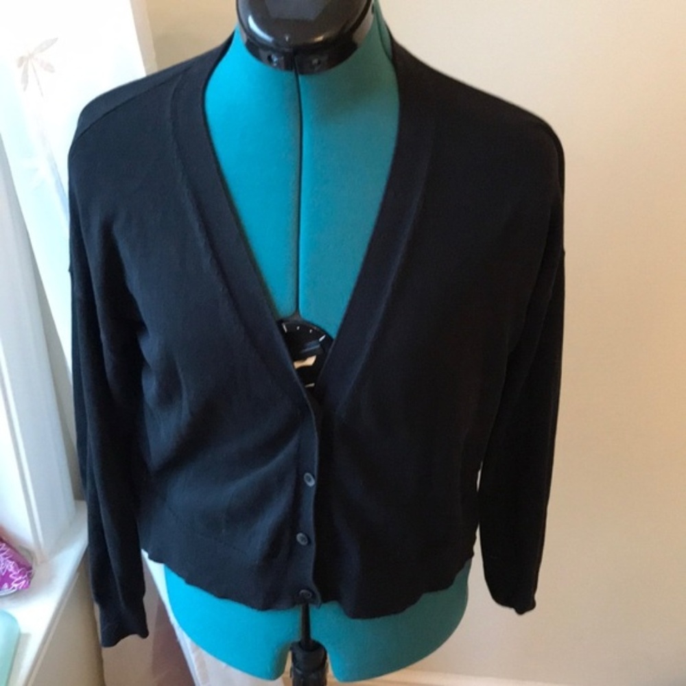 Madewell Black Cotton Cardigan